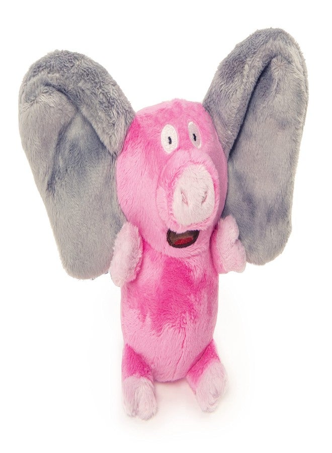 جو دوج لعبة غو دوغ فليبس على شكل خنزير وفيل، لعبة قطيفة صامتة تصدر صوت صرير، مزودة بتقنية حماية من المضغ - وردي، صغير - Image 2